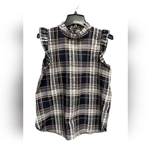 Sleeveless Flutter Top